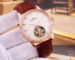 High Quality Jaeger-LeCoultre Flying Tourbillon Watch - Rose Gold White Dial